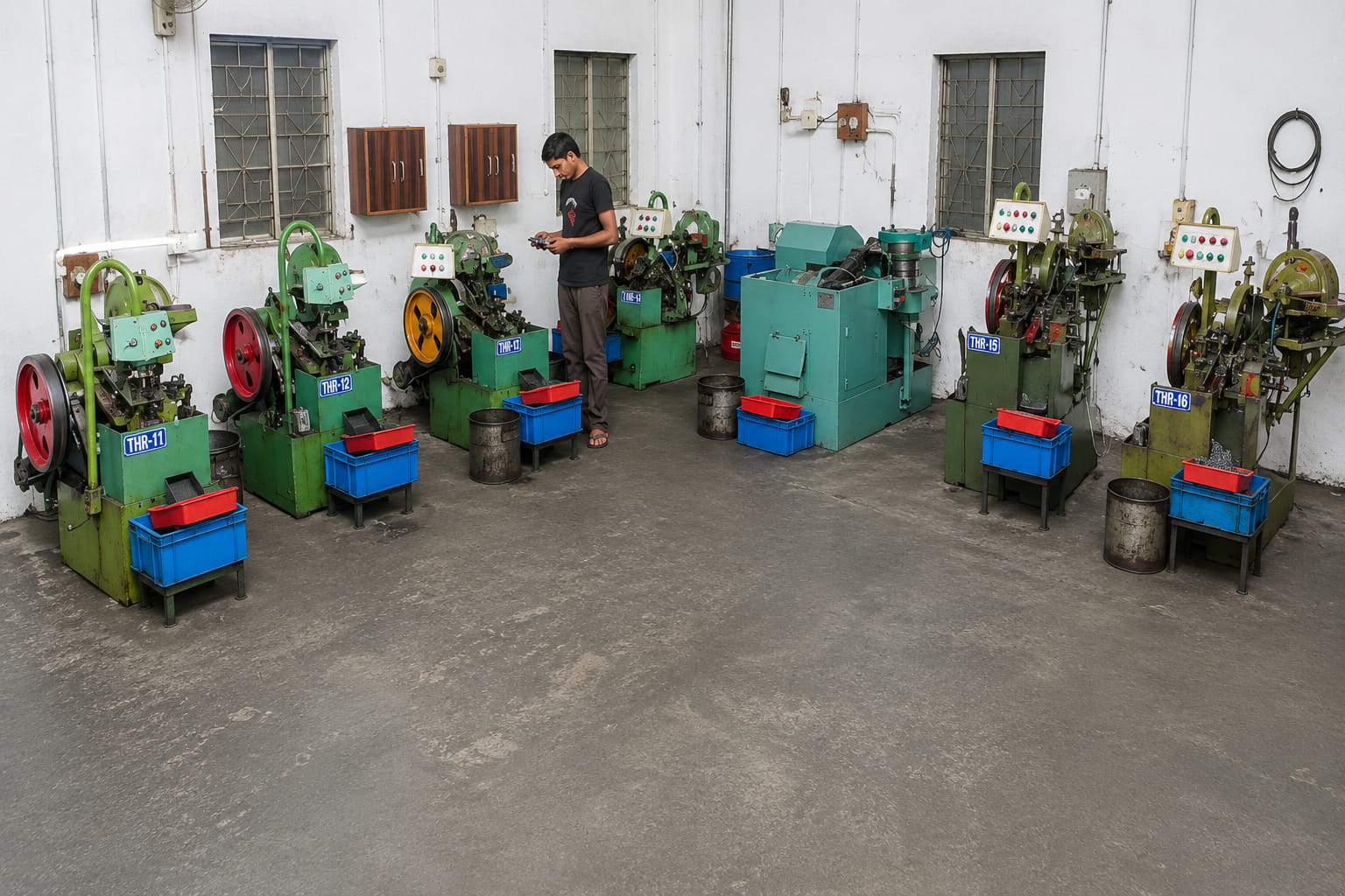 Factory floor, wide shot