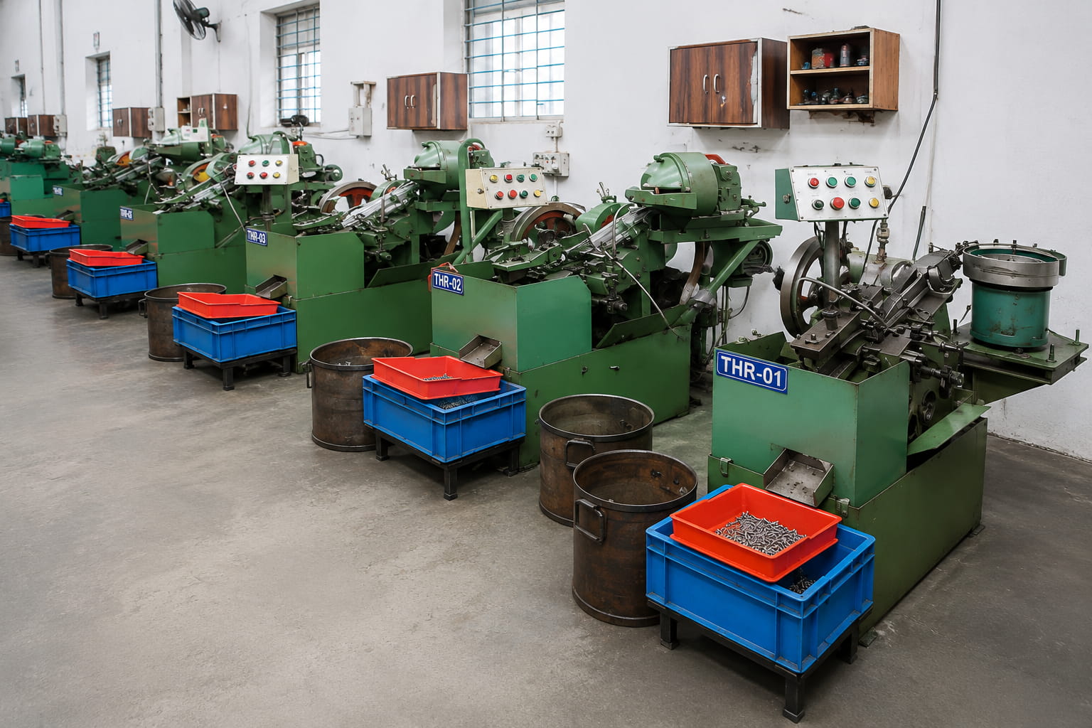 Heading machine line
